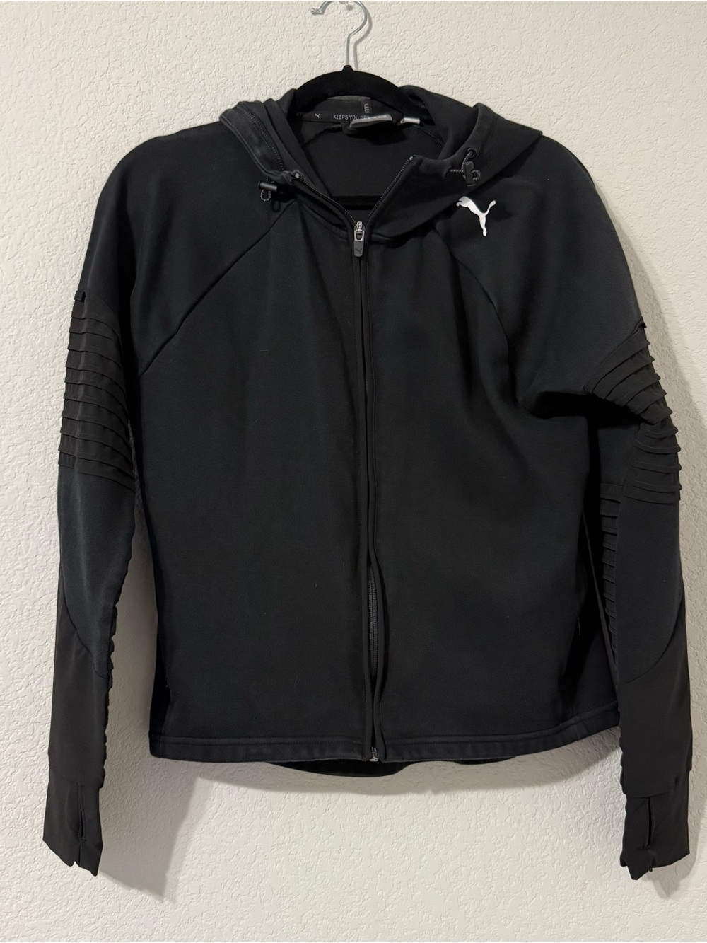Puma Black Hooded Performance Zip Jacket